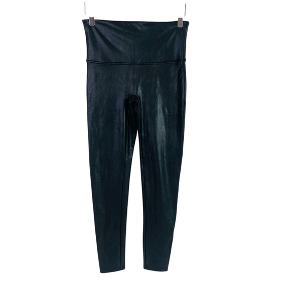 Spanx Black Faux Leather Leggings Size XL - Picture 2 of 8